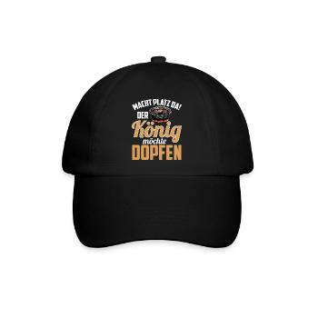 Macht platz da Dutch Oven Dopfen - Baseballkappe - Schwarz/Schwarz - Vorne