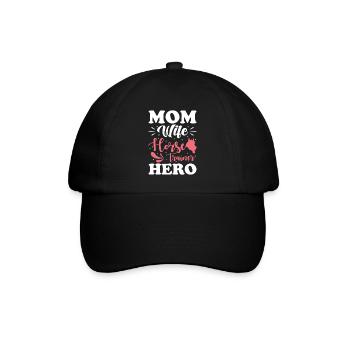 Pferdetrainerin Mama Ehefrau Heldin - Baseballkappe - Schwarz/Schwarz - Vorne