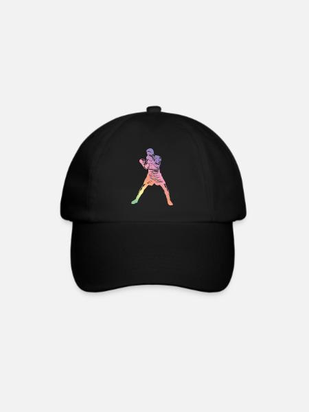 Boxen Silhouette - Baseballkappe - Schwarz/Schwarz