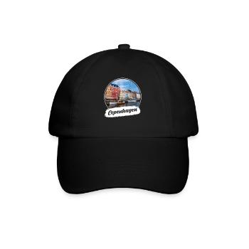 Kopenhagen Souvenir - Baseballkappe - Schwarz/Schwarz - Vorne