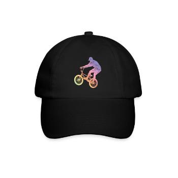 Motocross Silhouette - Baseballkappe - Schwarz/Schwarz - Vorne