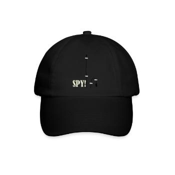 Abhörgerät Spionage Spion Mikofon - Baseballkappe - Schwarz/Schwarz - Vorne