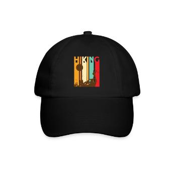Hiking Retro Hiking - Baseballkappe - Schwarz/Schwarz - Vorne