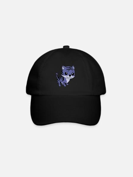 Tiger Comic Tier - Baseballkappe - Schwarz/Schwarz