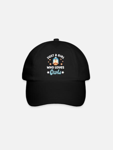 Eule Eulen - Baseballkappe - Schwarz/Schwarz