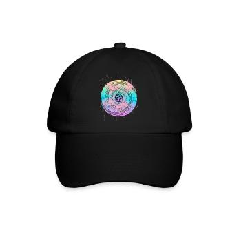 Om-Symbol Om-Zeichen, Mandala-Om, Yoga-Yogi - Baseballkappe - Schwarz/Schwarz - Vorne