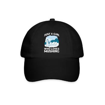 Schlittenhunderennen Schlittenhunde Geschenk - Baseballkappe - Schwarz/Schwarz - Vorne