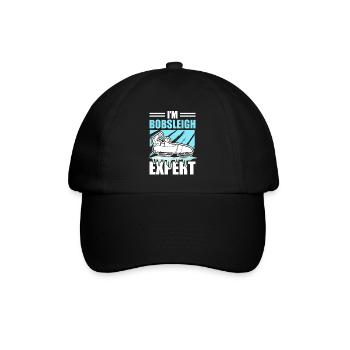 Bob Schlitten Schlitten Wintersport Experte - Baseballkappe - Schwarz/Schwarz - Vorne