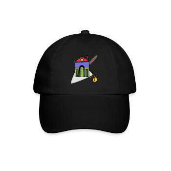 Maurerkelle Handwerker Haus Hütte Bauherr bauen - Baseballkappe - Schwarz/Schwarz - Vorne