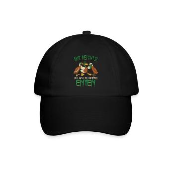 Mir reichts ich geh zu meinen Enten - Baseballkappe - Schwarz/Schwarz - Vorne