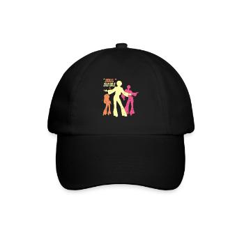 Funk Clothing | Vintage 70er Jahre Kostüm für Soul Musik - Baseballkappe - Schwarz/Schwarz - Vorne