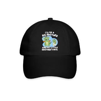 Ich Werde Ein Großer Bruder Und Das Idol Meines - Baseballkappe - Schwarz/Schwarz - Vorne