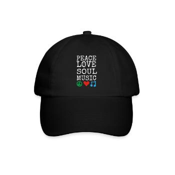 Funk Clothing | Vintage 70er Jahre Kostüm für Soul Musik - Baseballkappe - Schwarz/Schwarz - Vorne
