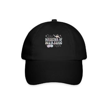 Director Of Nursing Halloween Nursing Director - Baseballkappe - Schwarz/Schwarz - Vorne