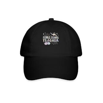 Middle School Teacher Halloween Teaching Gifts - Baseballkappe - Schwarz/Schwarz - Vorne