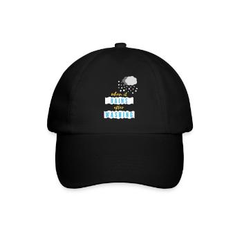 wenn es nach dem Waschen regnet - Baseballkappe - Schwarz/Schwarz - Vorne