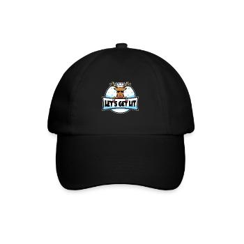 Lets get lit christmas - Baseballkappe - Schwarz/Schwarz - Vorne