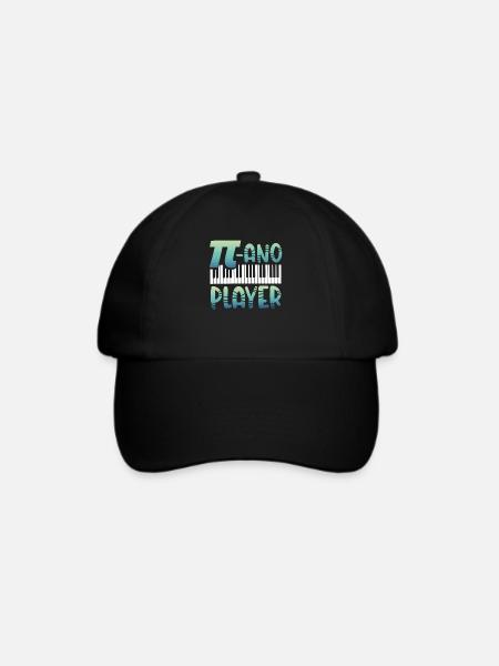 Mathe pianist - Baseballkappe - Schwarz/Schwarz