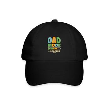 Dad - dad mode … loading - Baseballkappe - Schwarz/Schwarz - Vorne