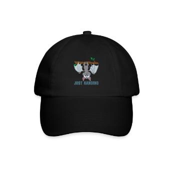 Halloween Niedliche Fledermaus hängt ab Tierchen - Baseballkappe - Schwarz/Schwarz - Vorne