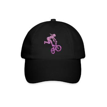 BMX Mädchen Bike Stunt Fahrer Kinder - Baseballkappe - Schwarz/Schwarz - Vorne