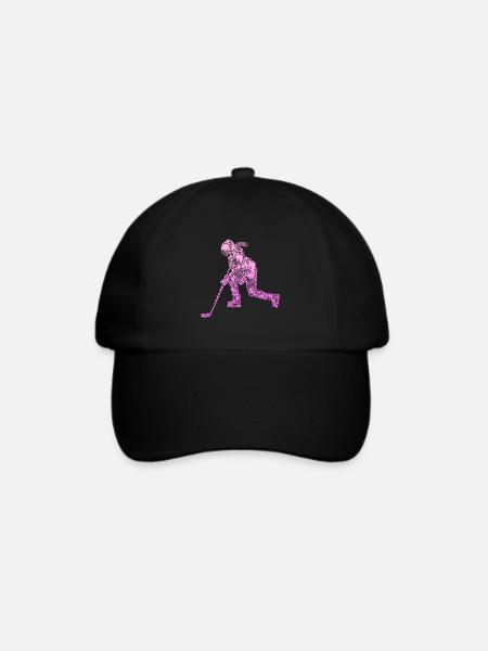 Eishockey Eishockeyspielerin Mädchen Mädchen - Baseballkappe - Schwarz/Schwarz