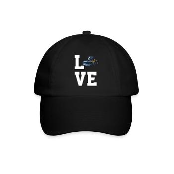Liebe Walzen - Baseballkappe - Schwarz/Schwarz - Vorne