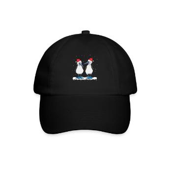 Seevögel Blaufußtölpel - Baseballkappe - Schwarz/Schwarz - Vorne