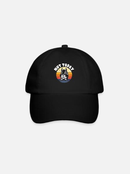 Streifenhörnchen Chipmunk Nagetier Geschenk - Baseballkappe - Schwarz/Schwarz