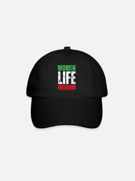 Women Life Freedom - Women's Right - Iran - Baseballkappe - Schwarz/Schwarz