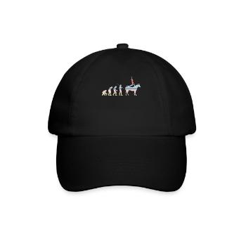Pferdevoltigieren Evolution Reiten Reiten - Baseballkappe - Schwarz/Schwarz - Vorne
