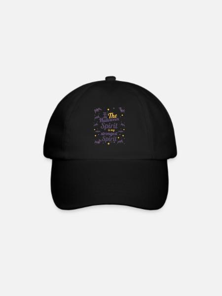 Halloween Fledermaus Geschenk - Baseballkappe - Schwarz/Schwarz