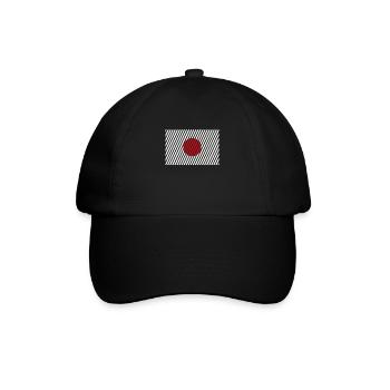 Japan Flagge - Baseballkappe - Schwarz/Schwarz - Vorne