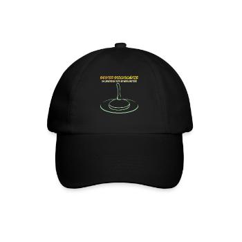 Eisstock Stockschießen Stockschütze - Baseballkappe - Schwarz/Schwarz - Vorne