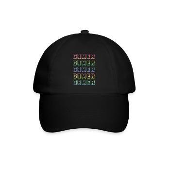 GAMER GAMER GAMER - Baseballkappe - Schwarz/Schwarz - Vorne