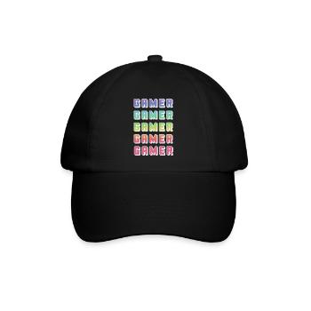 GAMER GAMER GAMER - Baseballkappe - Schwarz/Schwarz - Vorne