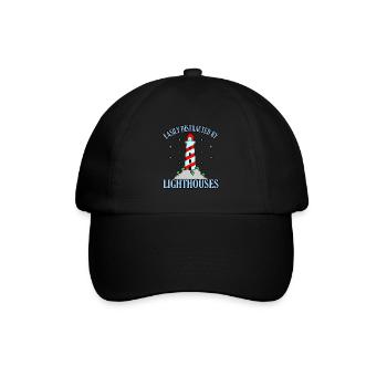 Leuchtturm - Baseballkappe - Schwarz/Schwarz - Vorne