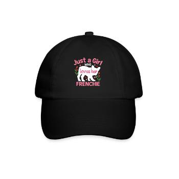 Nur Ein Mädchen, Das Ihre Französische - Baseballkappe - Schwarz/Schwarz - Vorne