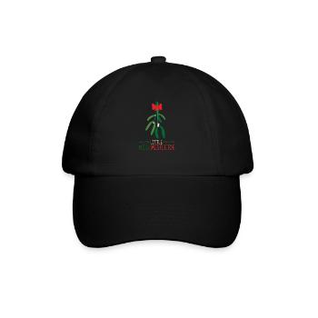 Kleine Fräulein Mistel Symbol der Liebe Zu Weihnachten - Baseballkappe - Schwarz/Schwarz - Vorne