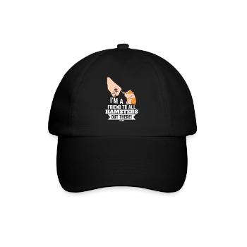 Hamster - Baseballkappe - Schwarz/Schwarz - Vorne