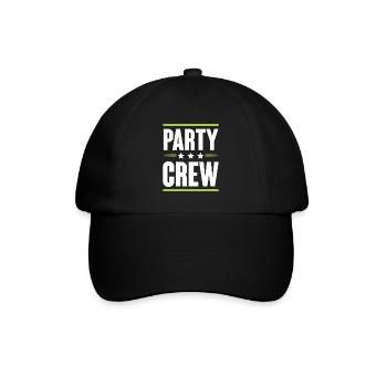Party Crew - Baseballkappe - Schwarz/Schwarz - Vorne