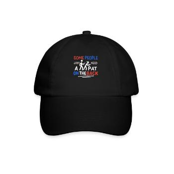 Manche Leute Brauchen Einfach Einen Klaps Auf Den - Baseballkappe - Schwarz/Schwarz - Vorne