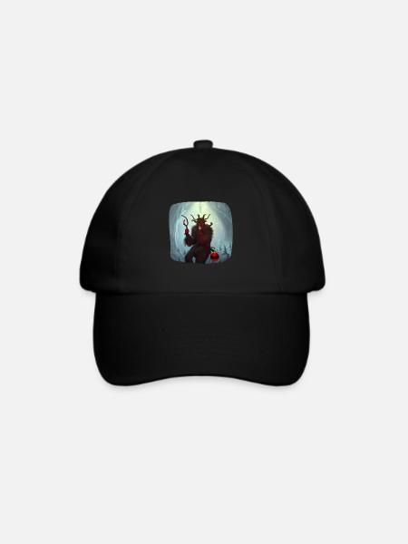 Böser Krampus - Baseballkappe - Schwarz/Schwarz