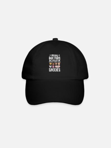 Tierarzt Tiermedizin Tierärztin Veterinär Geschenk - Baseballkappe - Schwarz/Schwarz
