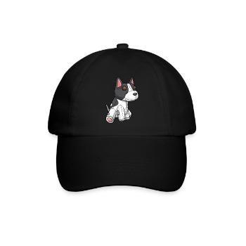 Rat Terrier Hund Kuscheltier - Baseballkappe - Schwarz/Schwarz - Vorne