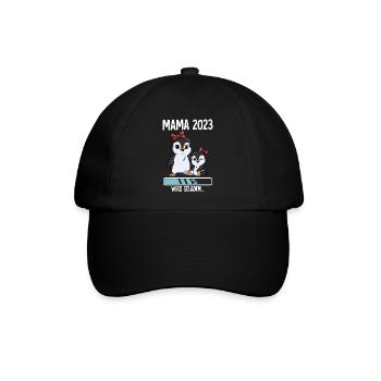 Werdende Mama 2023 - Baseballkappe - Schwarz/Schwarz - Vorne