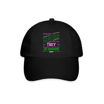 anonymous mask funny hacking coding but i do - Baseballkappe - Schwarz/Schwarz - Vorne