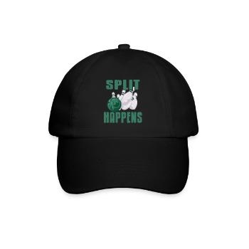 Split Happens - Baseballkappe - Schwarz/Schwarz - Vorne