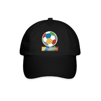 Ball auf der Brust - Baseballkappe - Schwarz/Schwarz - Vorne