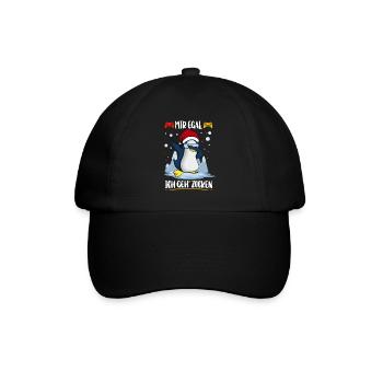 Egal Ich Geh Zocken Gaming Anti Weihnachts Shirt - Baseballkappe - Schwarz/Schwarz - Vorne